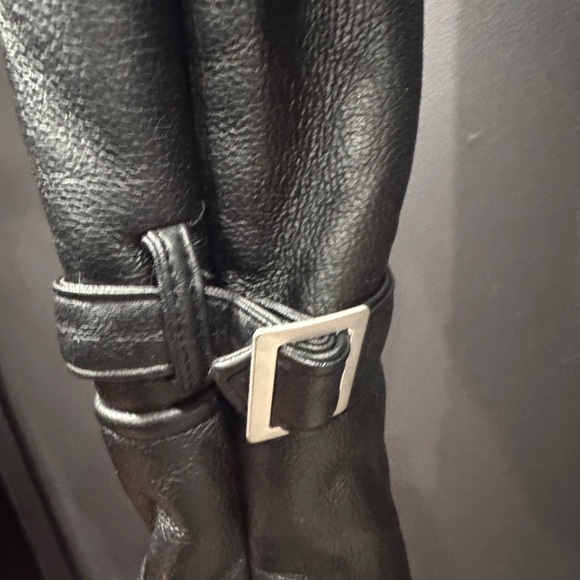 Avec les Filles Anthropologie NEW Black Faux Leather/Shearling Jacket - Picture 8 of 16